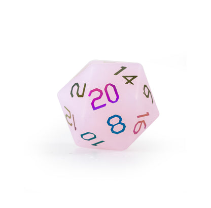 Rose Opaline Plated 7-Piece Polyhedral Dice Set