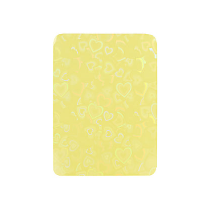 Love Heart-Shape Laser Flashing Rounded Card Sleeves