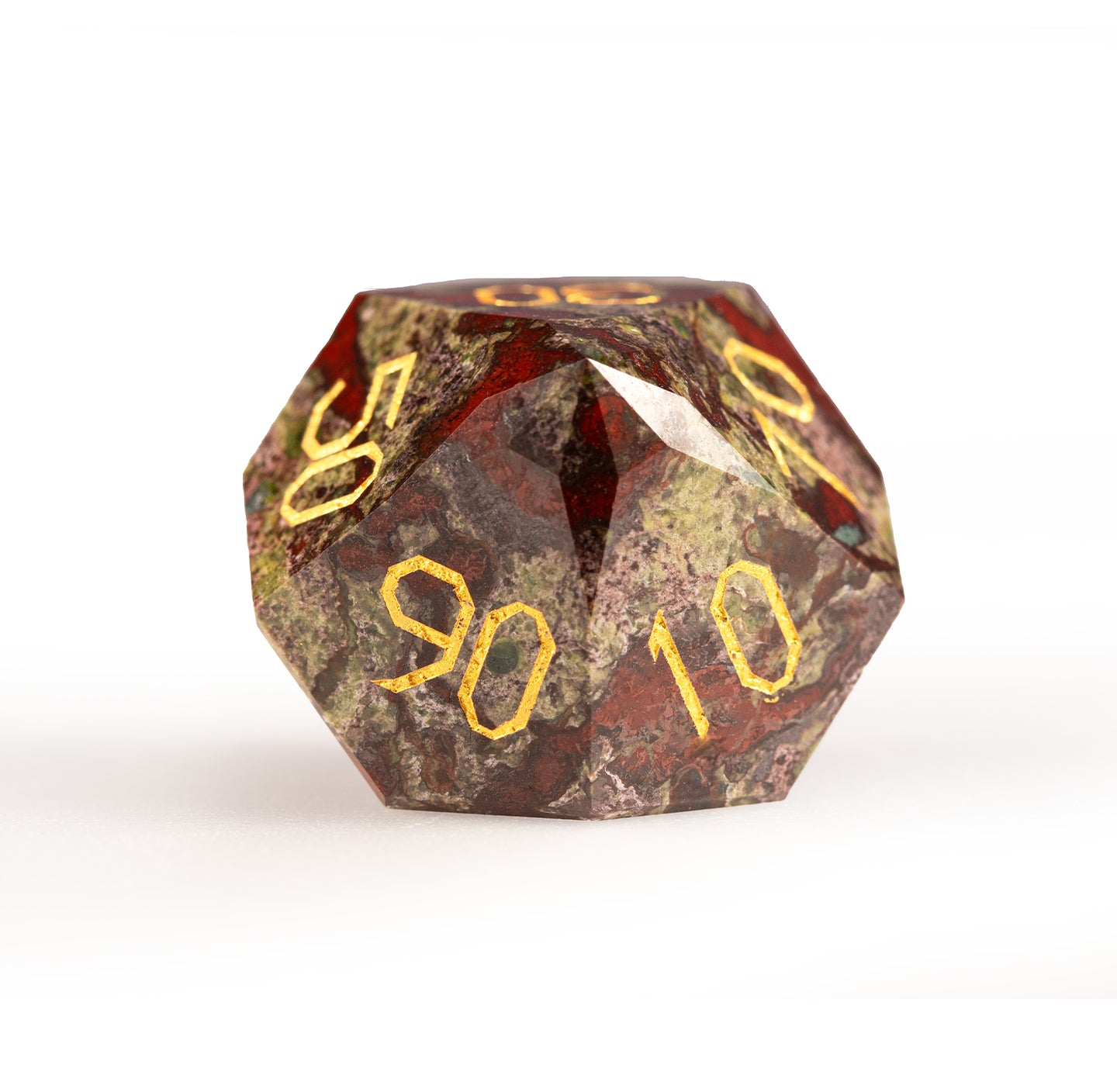 Dragon Bloodstone Diamond-Cut 7-Piece Dice Set