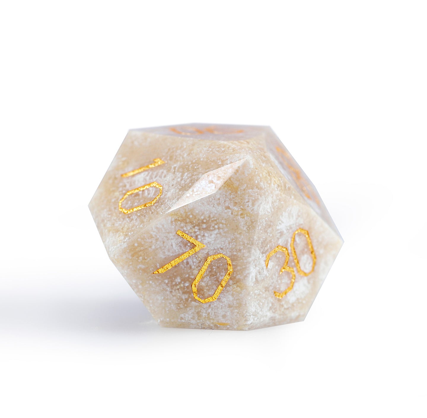 Chrysanthemum Stone Diamond-Cut 7-Piece Dice Set