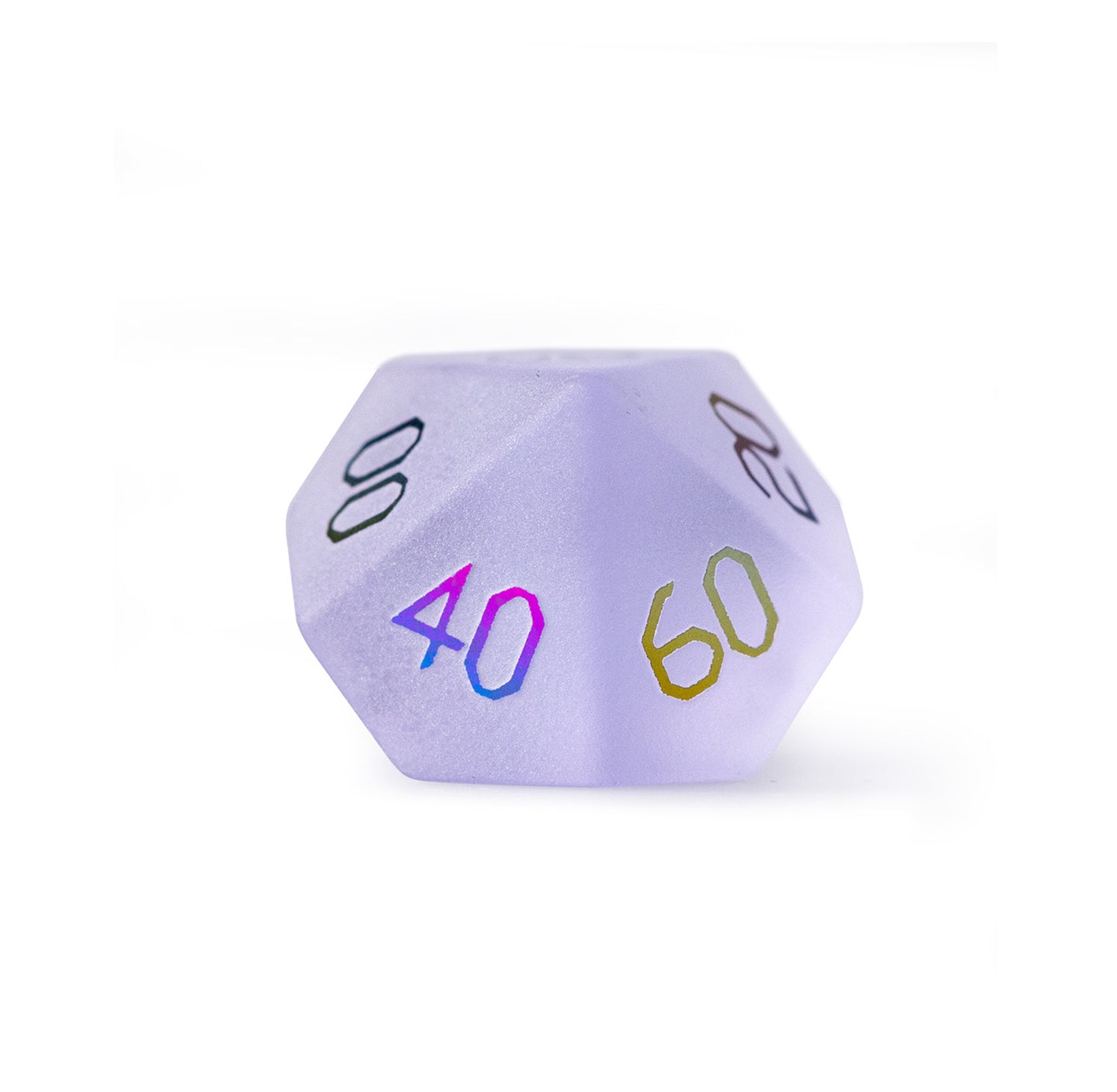 Amethyst Purple Glass Plated 7-Piece Polyhedral Dice Set