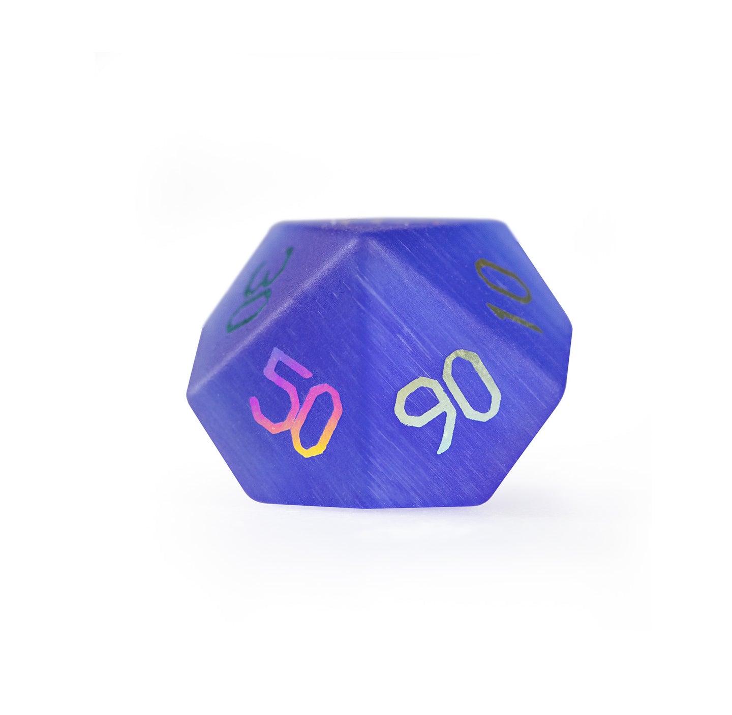 Royal Blue Cat Plated 7-Piece Polyhedral Dice Set