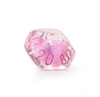 Rose Quartz Familiar 7-Piece Polyhedral Dice Set