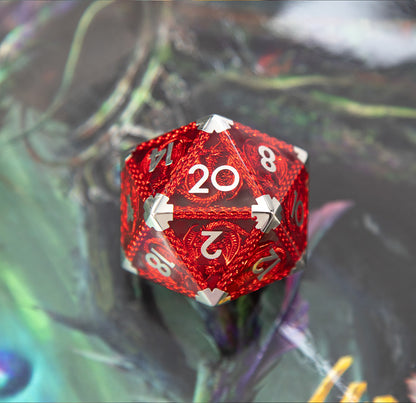 Crimson Dragon’s Flame Single D20 — 40 mm