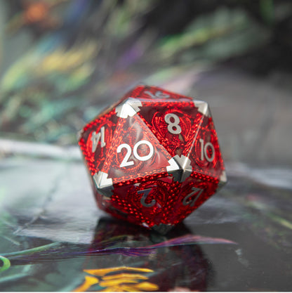 Crimson Dragon’s Flame Single D20 — 40 mm