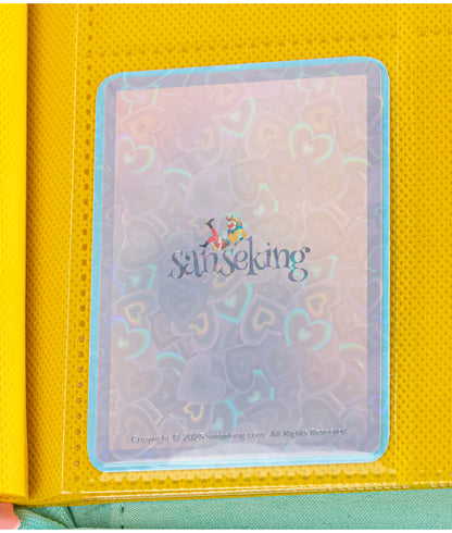 Love Heart-Shape Laser Flashing Rounded Card Sleeves