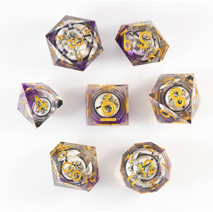 Amethyst Grove 7-Piece Polyhedral Dice Set