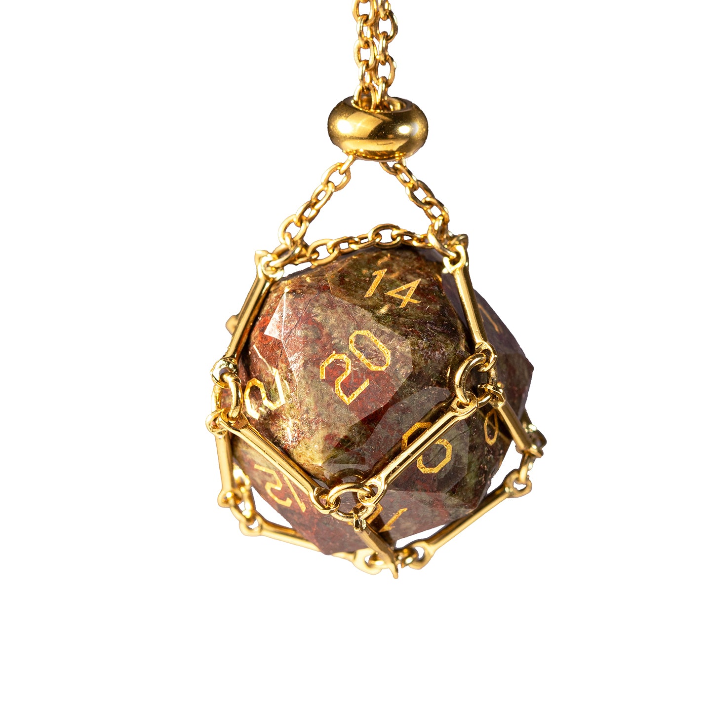 Dragon Bloodstone Diamond-Cut 7-Piece Dice Set