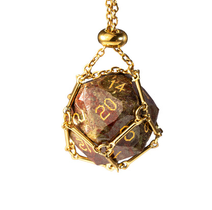 Dragon Bloodstone Diamond-Cut 7-Piece Dice Set