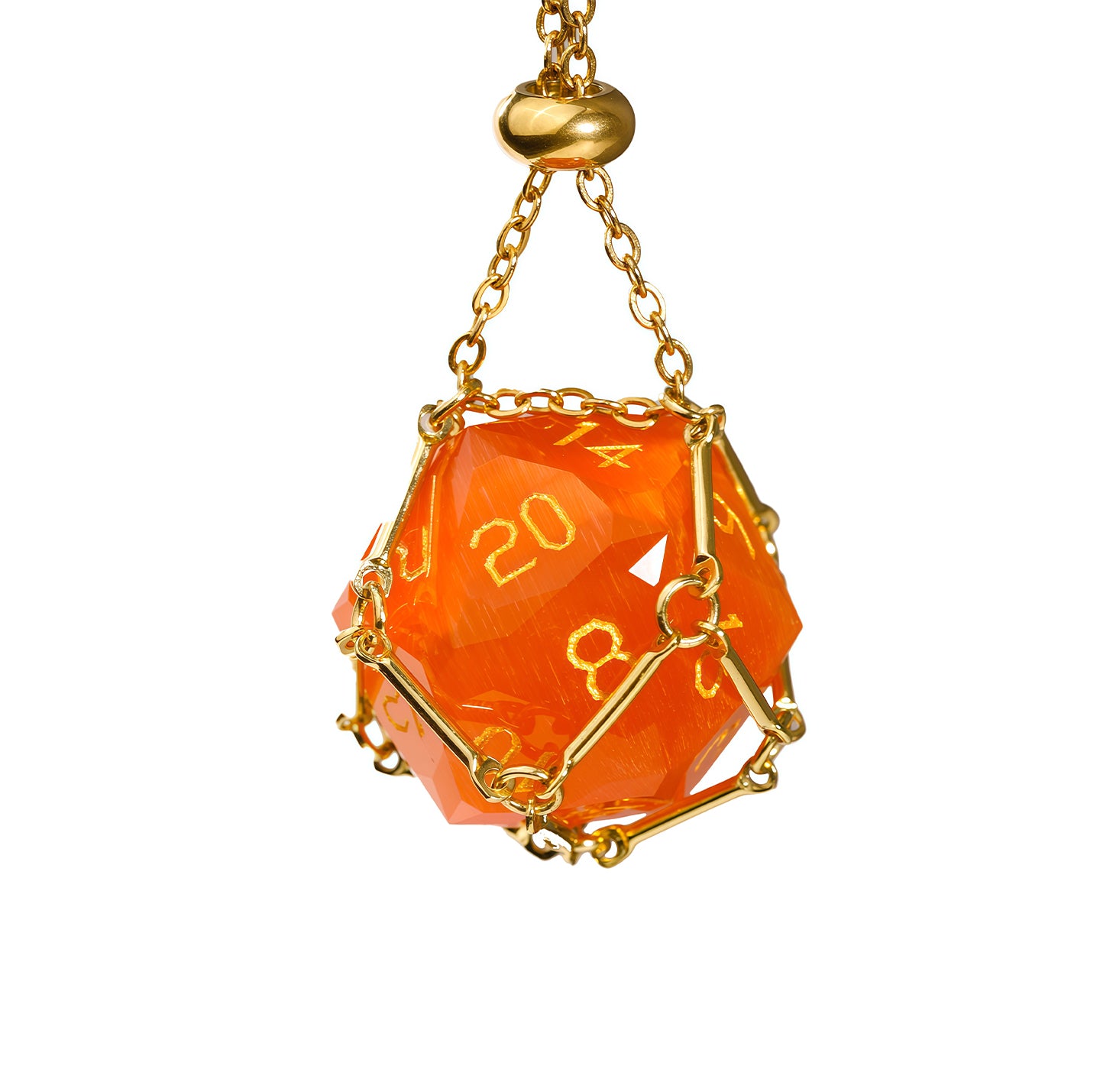 Red Cat’s Eye Crystal Diamond-Cut 7-Piece Dice Set