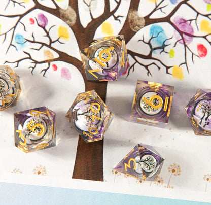Amethyst Grove 7-Piece Polyhedral Dice Set