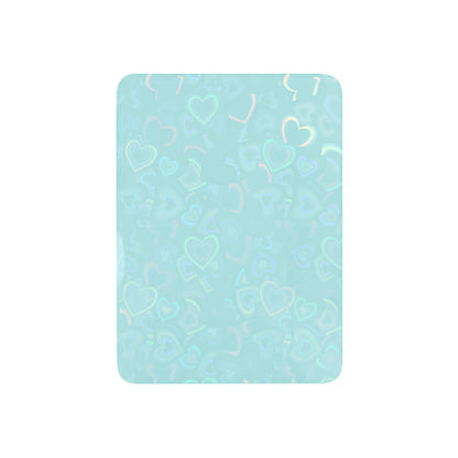Love Heart-Shape Laser Flashing Rounded Card Sleeves