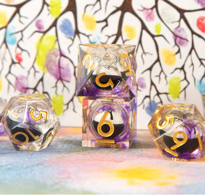 Amethyst Grove 7-Piece Polyhedral Dice Set