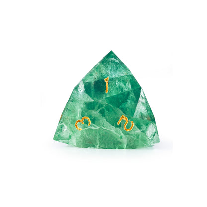 Green Fluorite Diamond-Cut 7-Piece Dice Set