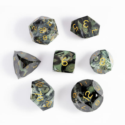 Birdstone Diamond-Cut 7-Piece Dice Set