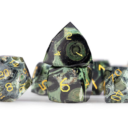 Birdstone Diamond-Cut 7-Piece Dice Set