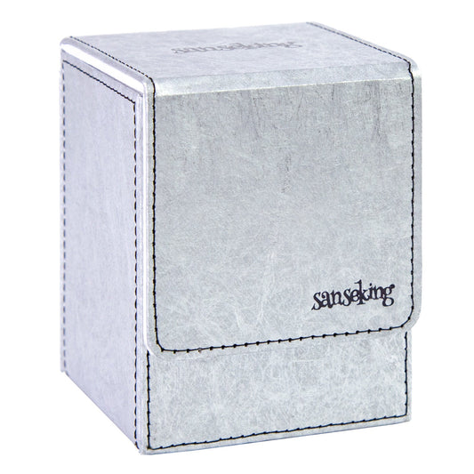 TCG Deck Box Fits 100+ yvek® (Vertical,Silver)