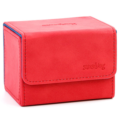 Leather Deck Box for TCG (Horizontal,Red)