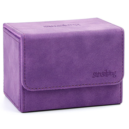 Leather Deck Box for TCG (Horizontal,Purple)