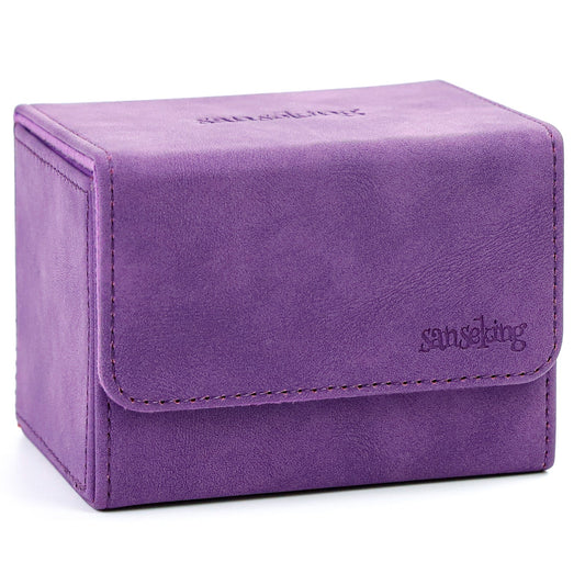 Leather Deck Box for TCG (Horizontal,Purple)