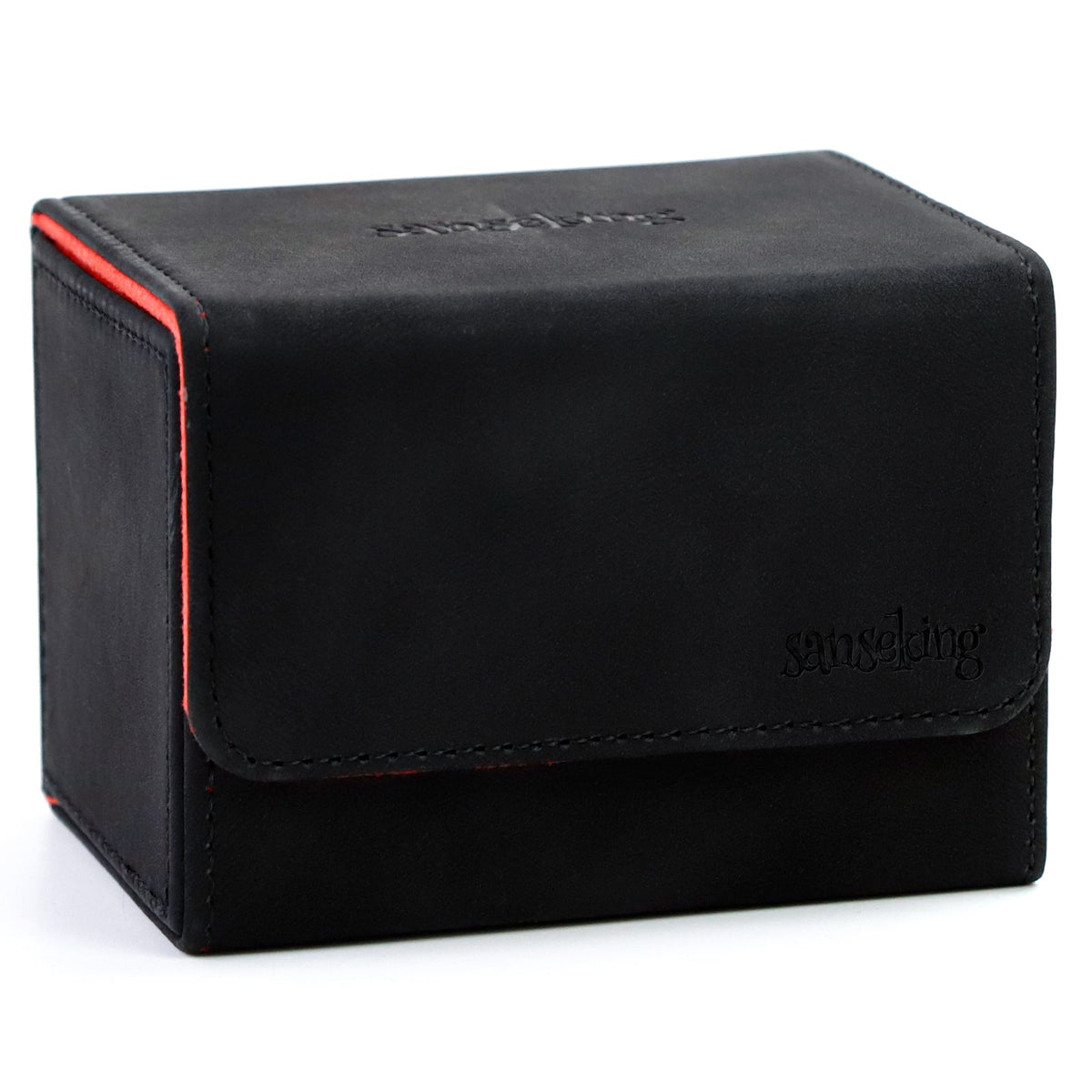 Leather Deck Box for TCG (Horizontal,Black)