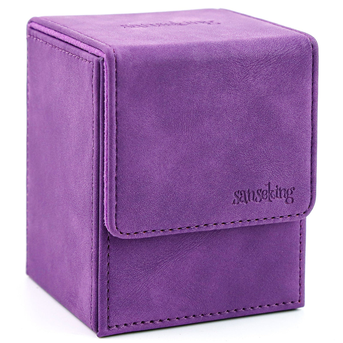 Leather Deck Box for TCG (Vertical,Purple)