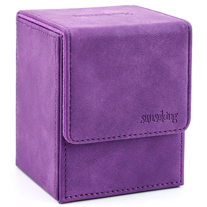 Leather Deck Box for TCG (Vertical,Purple)