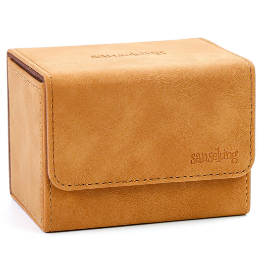 Leather Deck Box for TCG (Horizontal,Brown)