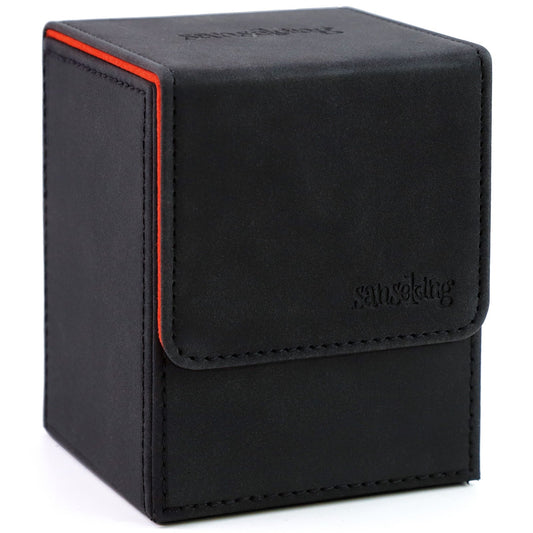Leather Deck Box for TCG (Vertical,Black)