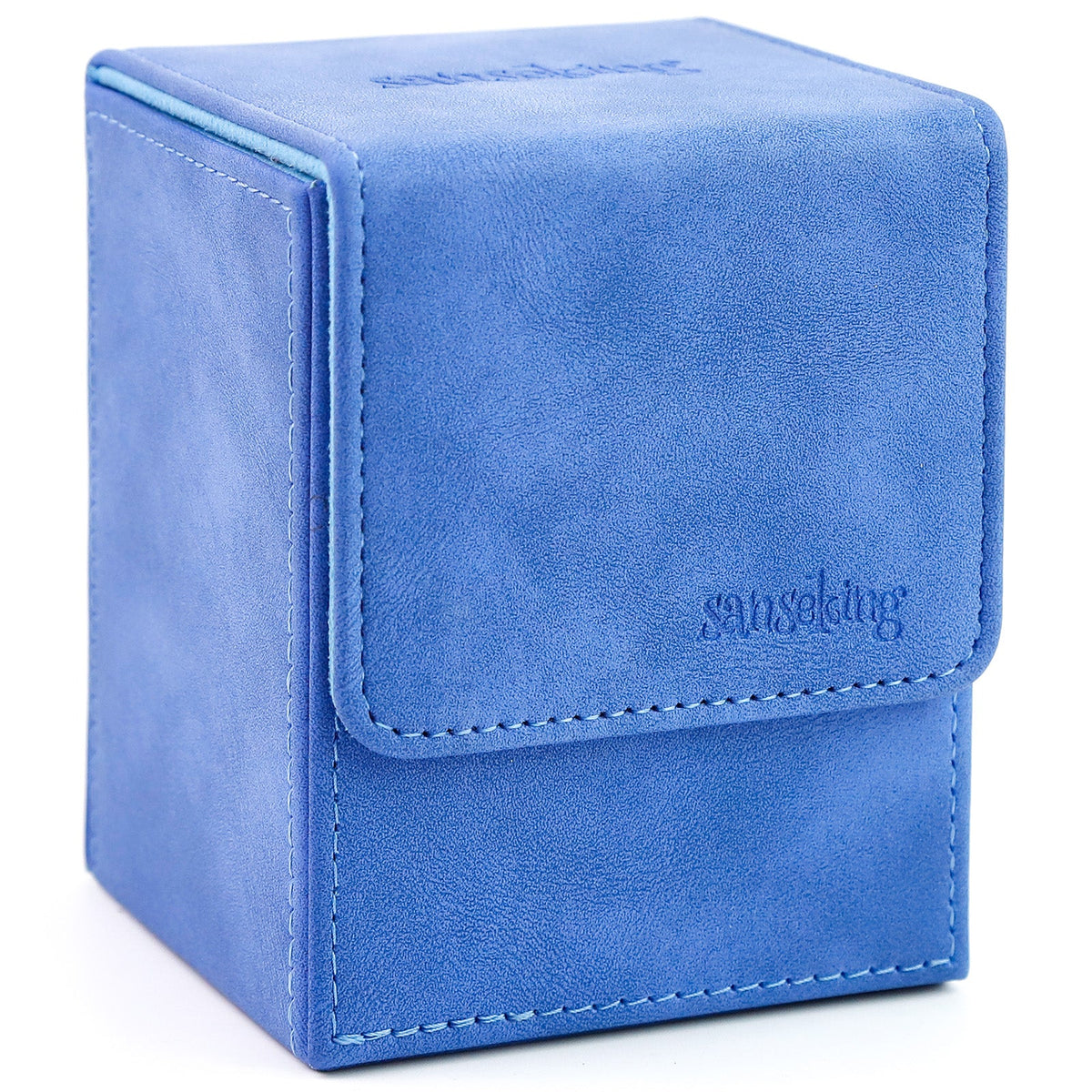 Leather Deck Box for TCG (Vertical,Light Blue)