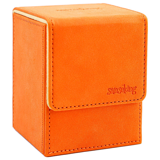Leather Deck Box for TCG (Vertical,Orange)