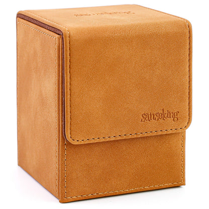 Leather Deck Box for TCG (Vertical,Brown)