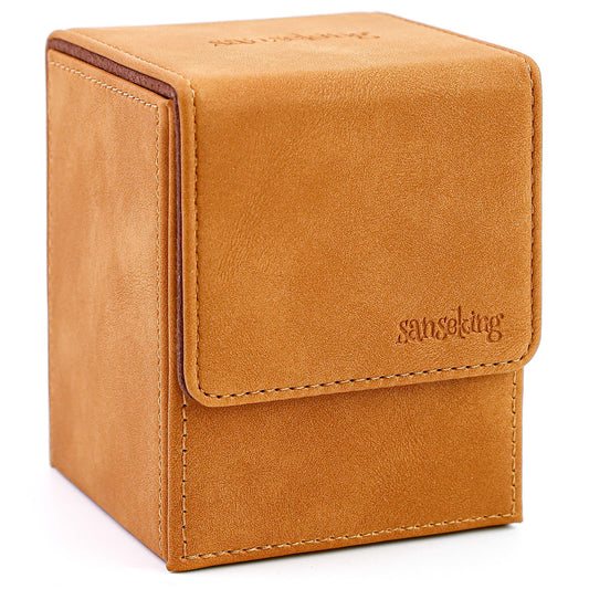 Leather Deck Box for TCG (Vertical,Brown)