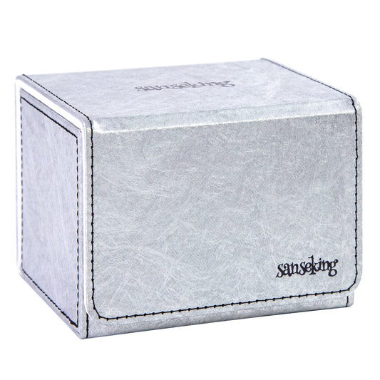 TCG Deck Box Fits 100+ yvek® (Horizontal,Silver)