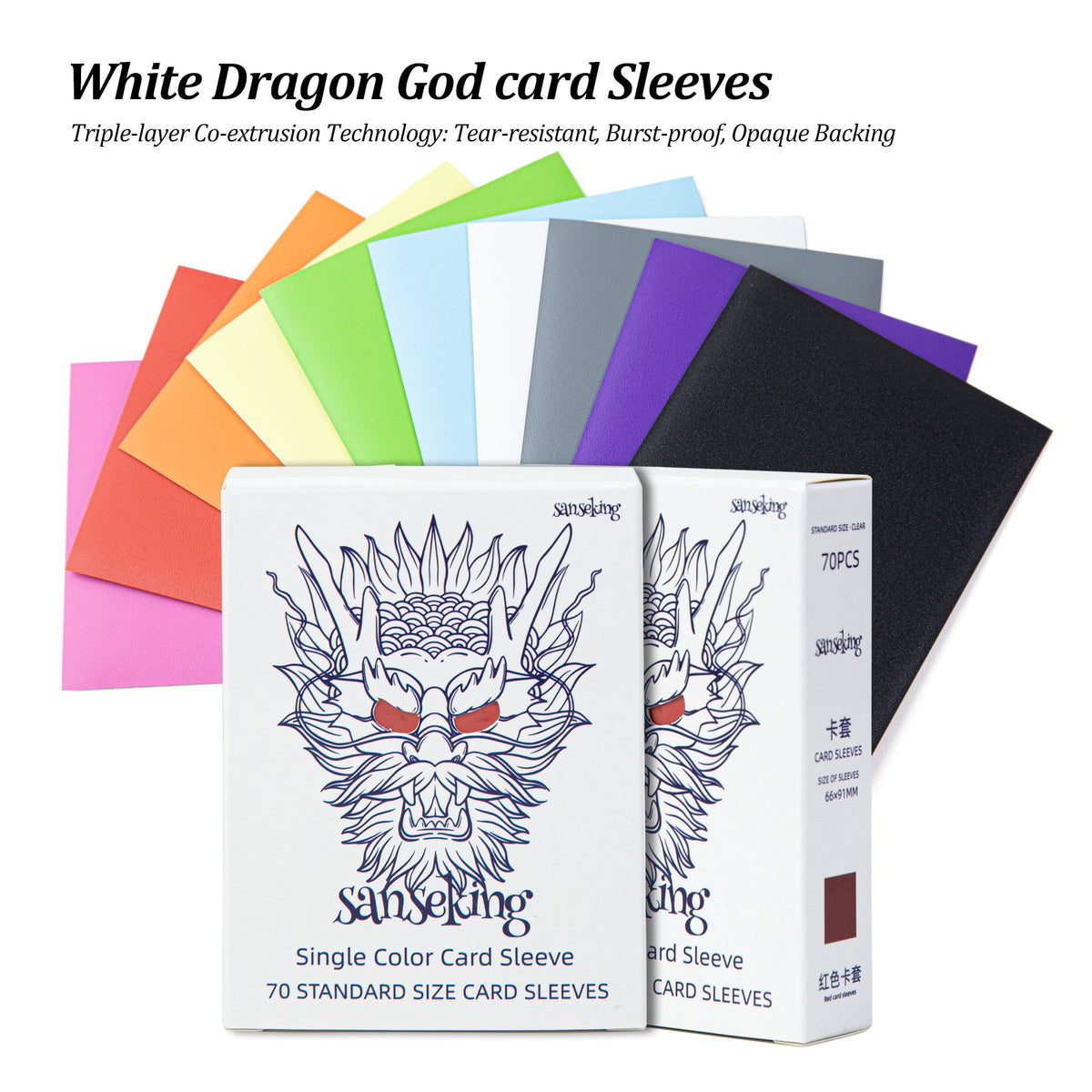 White Dragon TCG Sleeves 70pcs