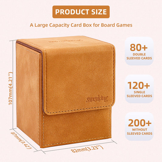 Leather Deck Box for TCG (Vertical,Brown)