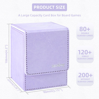 TCG Deck Box Fits 100+ yvek® (Vertical,Light Purple)