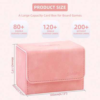 Leather Deck Box for TCG (Horizontal,Pink)