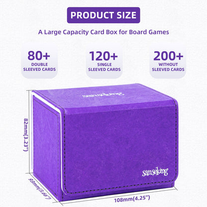 TCG Deck Box Fits 100+ yvek® (Horizontal,Purple)