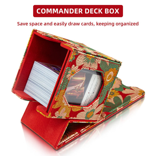 Satin Deck Box Fits 100+ (Red)
