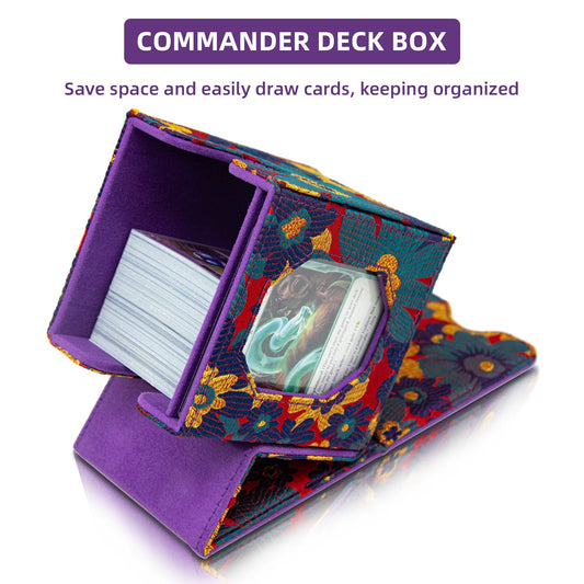 Satin Deck Box Fits 100+ (Purple)