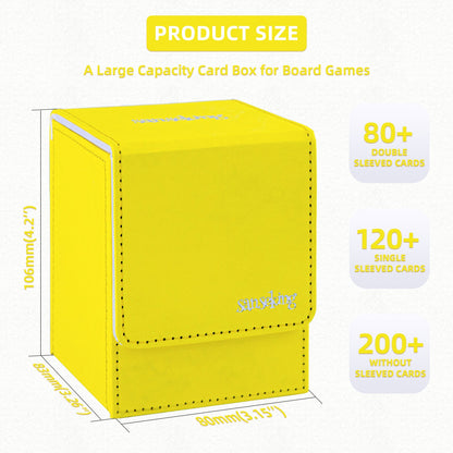 TCG Deck Box Fits 100+ yvek® (Vertical,Yellow)