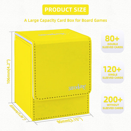 TCG Deck Box Fits 100+ yvek® (Vertical,Yellow)
