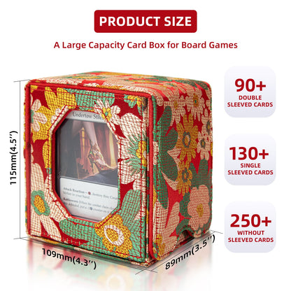 Satin Deck Box Fits 100+ (Red)