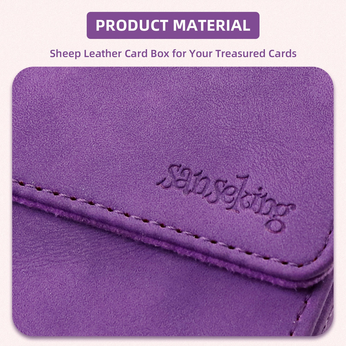 Leather Deck Box for TCG (Vertical,Purple)