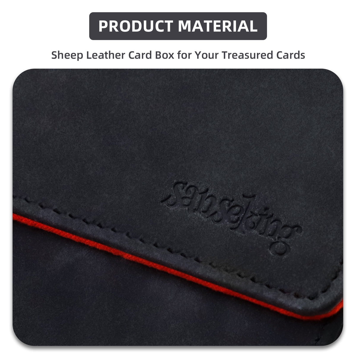 Leather Deck Box for TCG (Vertical,Black)
