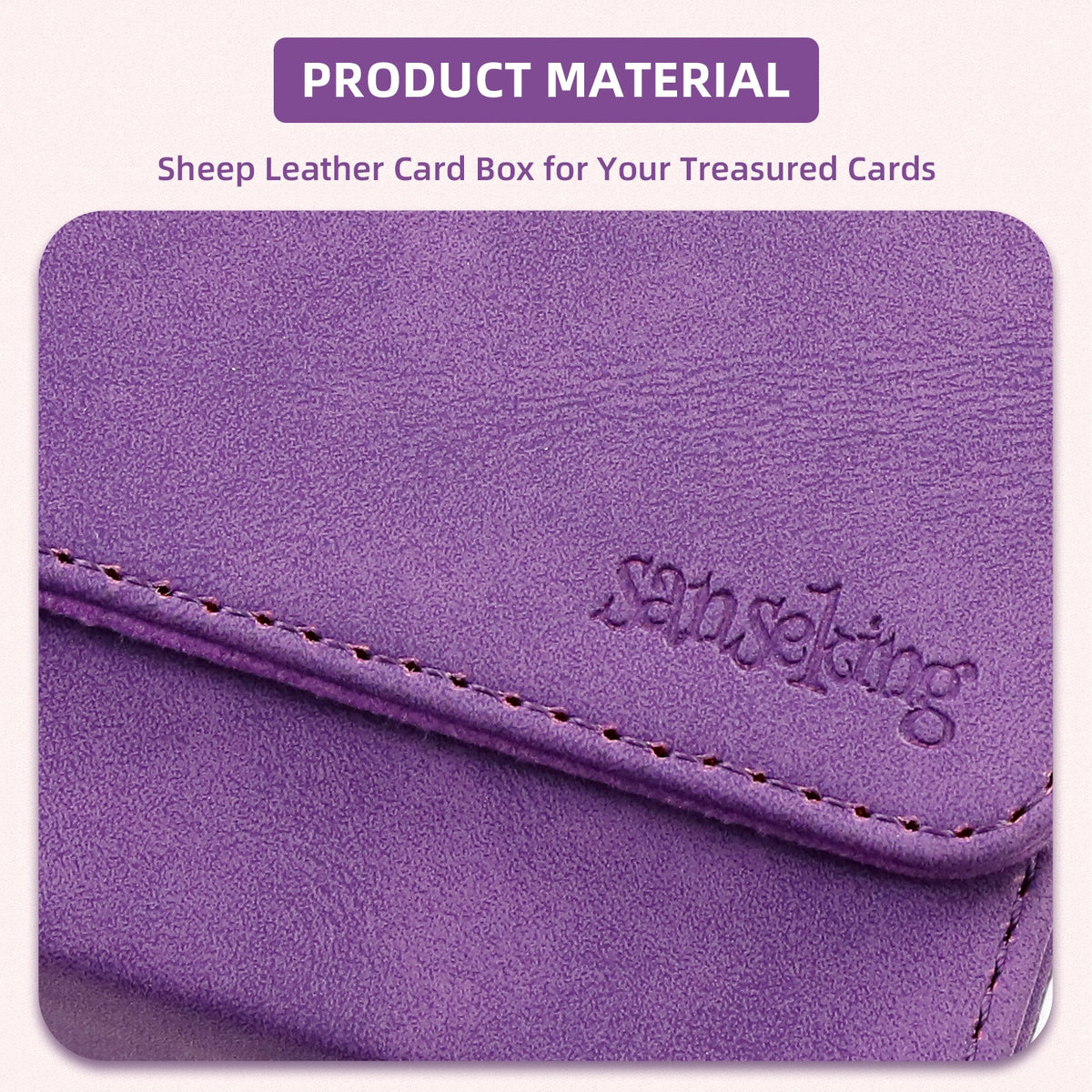 Leather Deck Box for TCG (Horizontal,Purple)