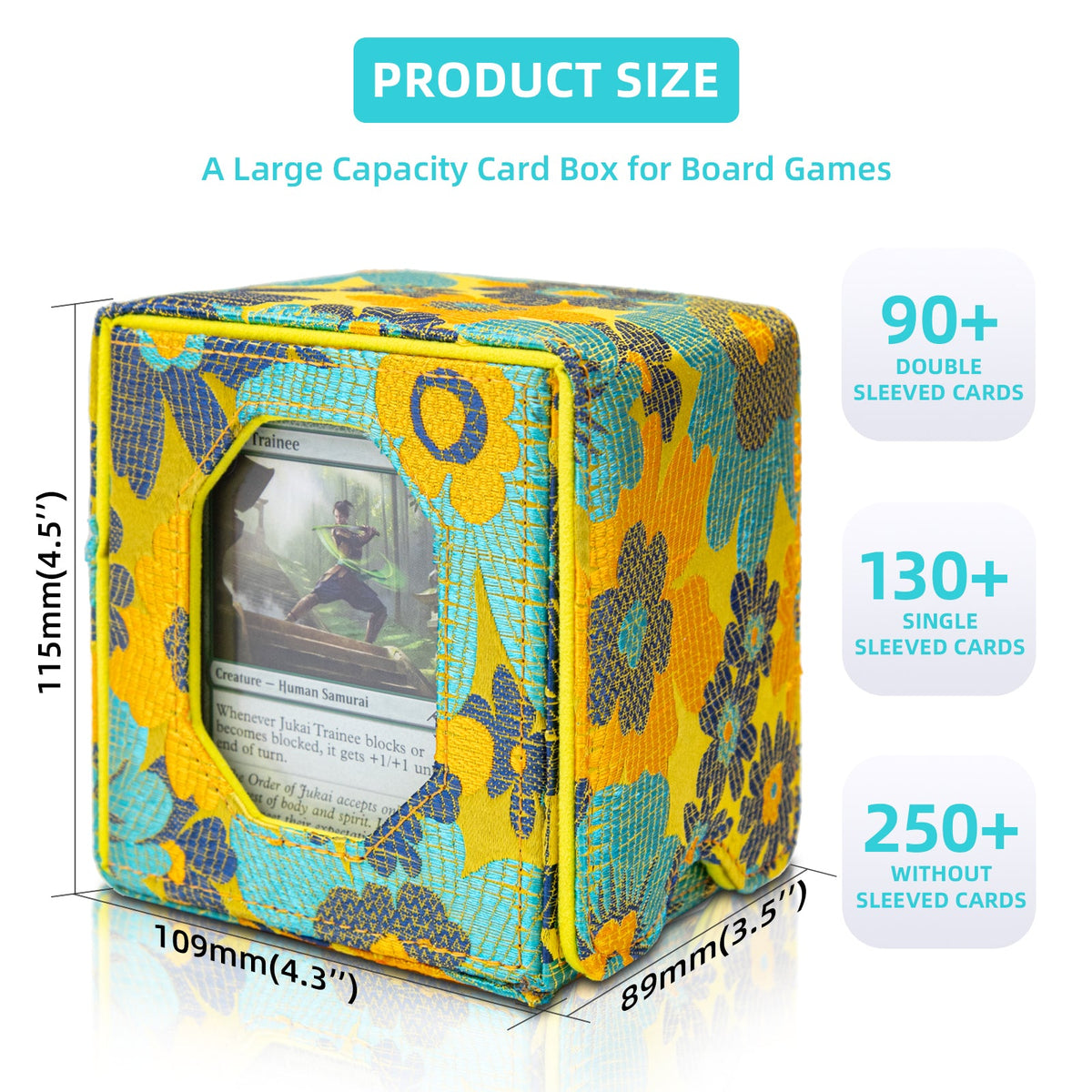 Satin Deck Box Fits 100+ (Golden)