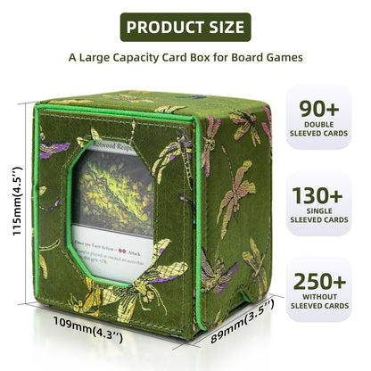 Satin Deck Box Fits 100+ (Dark Green)