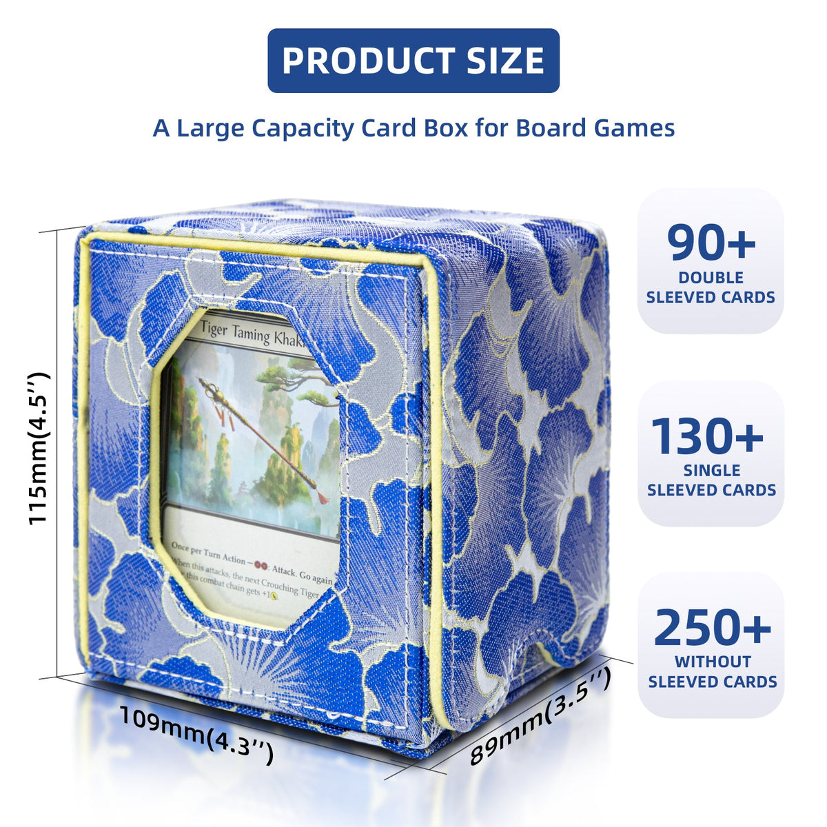 Satin Deck Box Fits 100+ (Sky Blue)